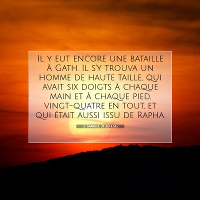 2 Samuel 21:20 Verset biblique expliqué