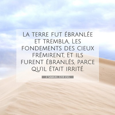 2 Samuel 22:8 LSG Image du verset biblique