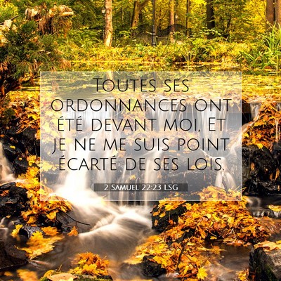 2 Samuel 22:23 Verset biblique expliqué