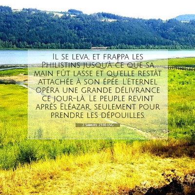 2 Samuel 23:10 LSG Image du verset biblique