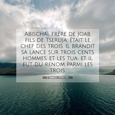 2 Samuel 23:18 Verset biblique expliqué