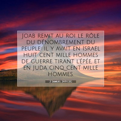 2 Samuel 24:9 LSG Image du verset biblique