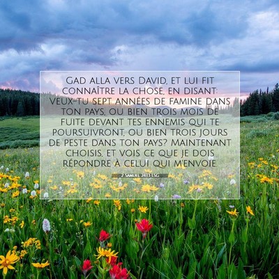 2 Samuel 24:13 Verset biblique expliqué