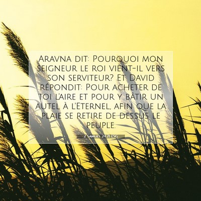 2 Samuel 24:21 Verset biblique expliqué