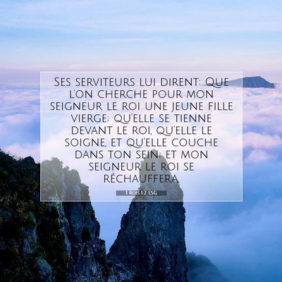 1 Rois 1:2 LSG Image du verset biblique