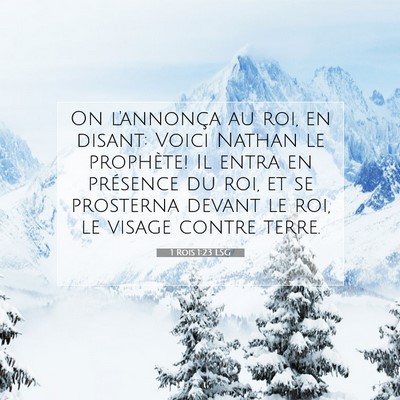 1 Rois 1:23 Verset biblique expliqué