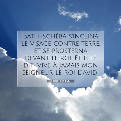 1 Rois 1:31 Verset biblique expliqué