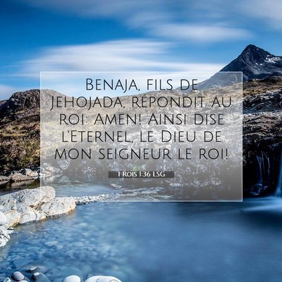 1 Rois 1:36 Verset biblique expliqué