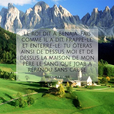 1 Rois 2:31 LSG Image du verset biblique