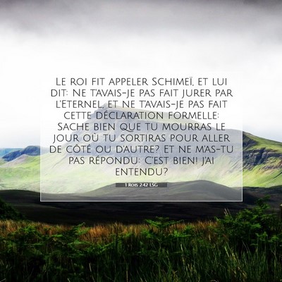 1 Rois 2:42 LSG Image du verset biblique