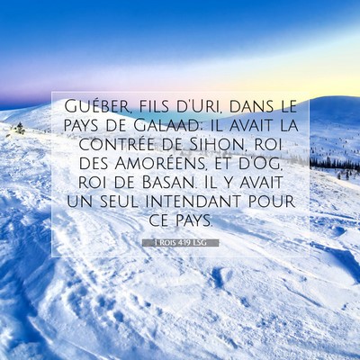 1 Rois 4:19 LSG Image du verset biblique