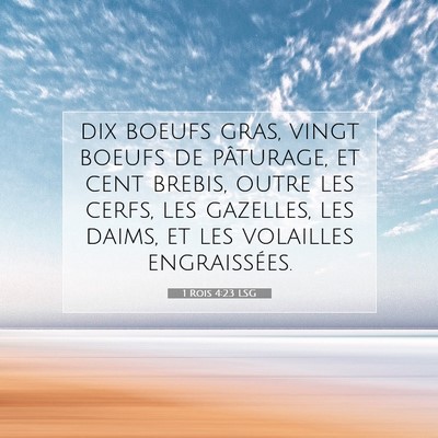 1 Rois 4:23 Verset biblique expliqué