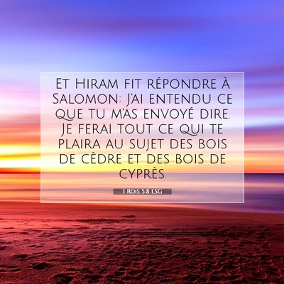 1 Rois 5:8 Verset biblique expliqué