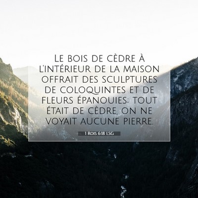 1 Rois 6:18 Verset biblique expliqué