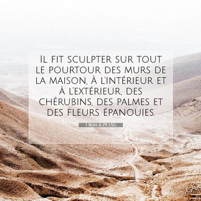 1 Rois 6:29 LSG Image du verset biblique