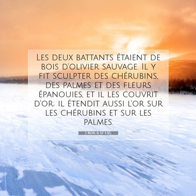 1 Rois 6:32 Verset biblique expliqué