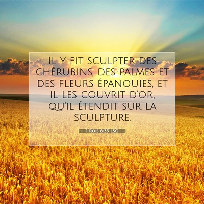 1 Rois 6:35 Verset biblique expliqué