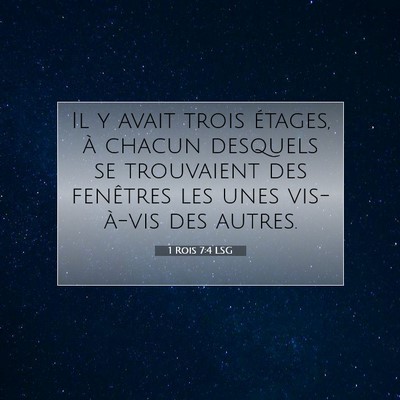 1 Rois 7:4 Verset biblique expliqué