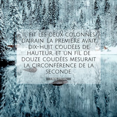 1 Rois 7:15 Verset biblique expliqué