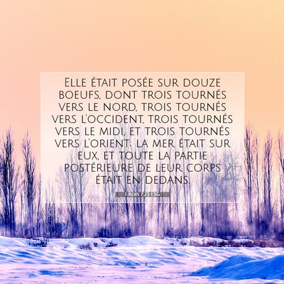 1 Rois 7:25 Verset biblique expliqué