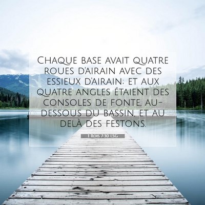 1 Rois 7:30 Verset biblique expliqué