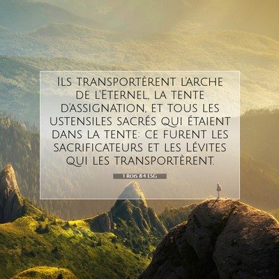 1 Rois 8:4 LSG Image du verset biblique