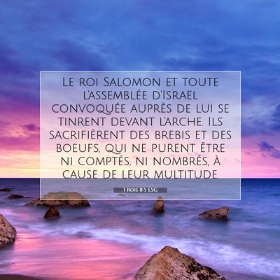 1 Rois 8:5 LSG Image du verset biblique