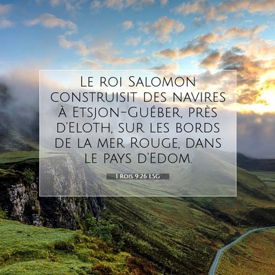 1 Rois 9:26 LSG Image du verset biblique