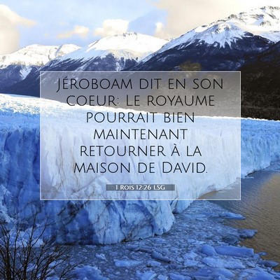 1 Rois 12:26 LSG Image du verset biblique