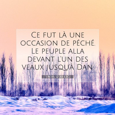 1 Rois 12:30 LSG Image du verset biblique