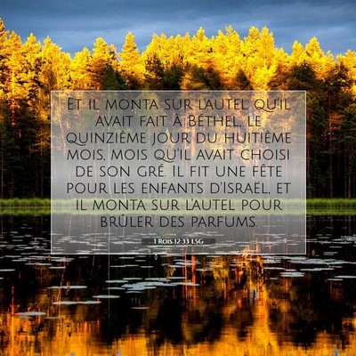 1 Rois 12:33 Verset biblique expliqué