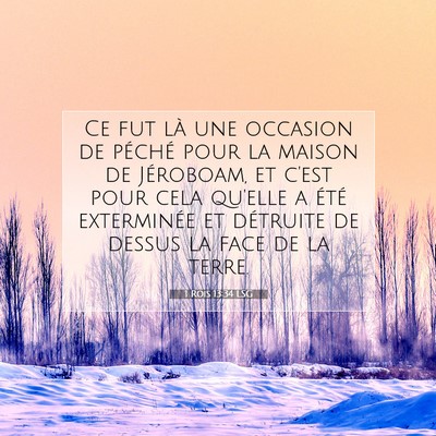 1 Rois 13:34 LSG Image du verset biblique