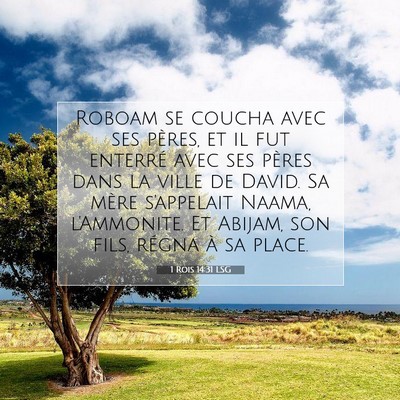 1 Rois 14:31 LSG Image du verset biblique