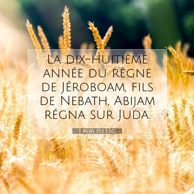 1 Rois 15:1 Verset biblique expliqué