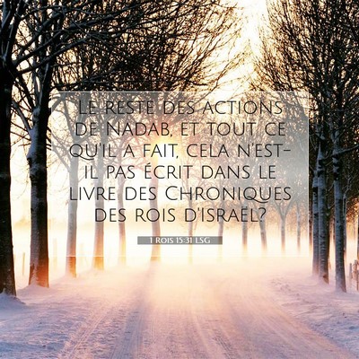 1 Rois 15:31 Verset biblique expliqué