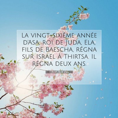 1 Rois 16:8 Verset biblique expliqué