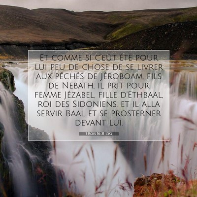 1 Rois 16:31 LSG Image du verset biblique