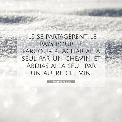 1 Rois 18:6 Verset biblique expliqué