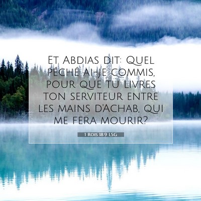 1 Rois 18:9 Verset biblique expliqué