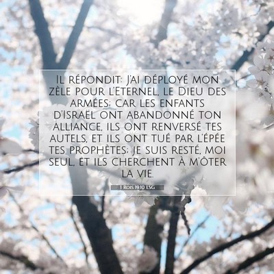 1 Rois 19:10 LSG Image du verset biblique