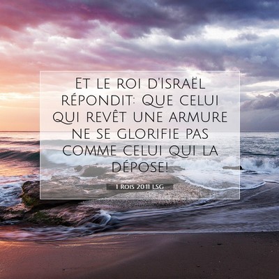 1 Rois 20:11 LSG Image du verset biblique