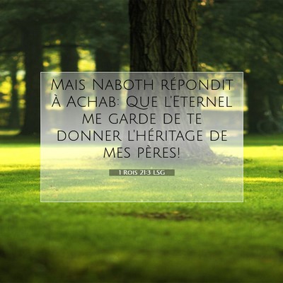 1 Rois 21:3 LSG Image du verset biblique