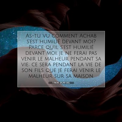 1 Rois 21:29 LSG Image du verset biblique