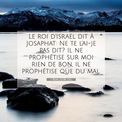 1 Rois 22:18 LSG Image du verset biblique