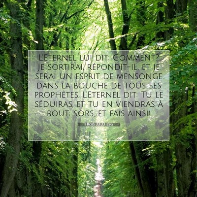 1 Rois 22:22 LSG Image du verset biblique