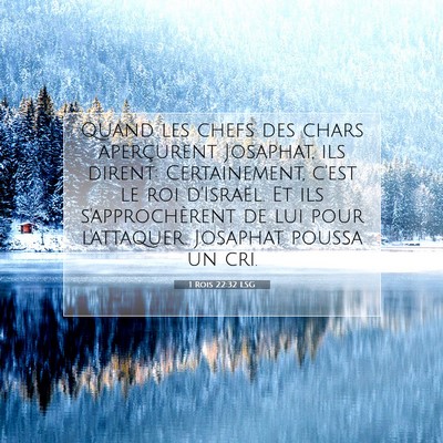 1 Rois 22:32 LSG Image du verset biblique