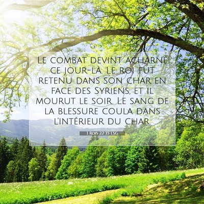 1 Rois 22:35 LSG Image du verset biblique