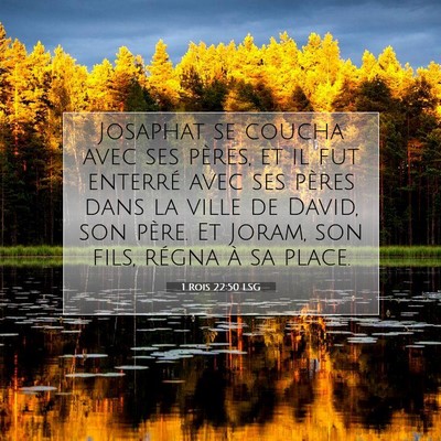 1 Rois 22:50 LSG Image du verset biblique