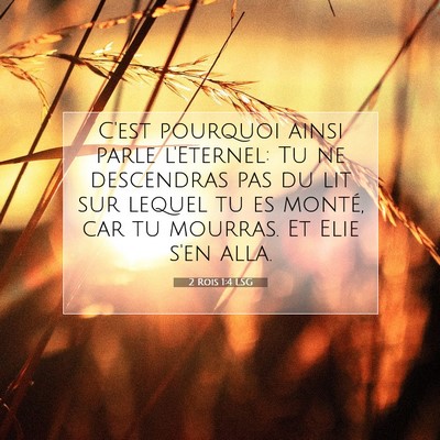 2 Rois 1:4 Verset biblique expliqué