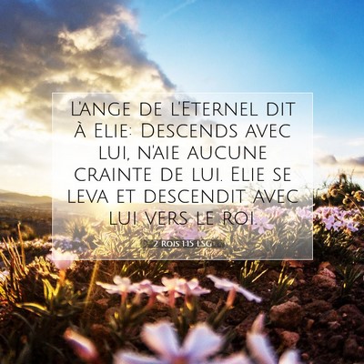 2 Rois 1:15 Verset biblique expliqué